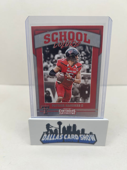 2017 Panini Contenders Draft Picks School Colors Patrick Mahomes RC Rookie