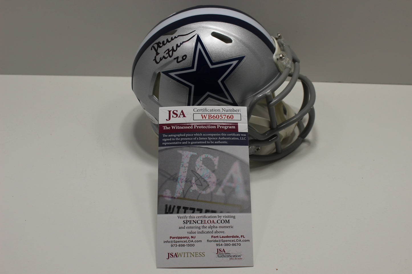 DARREN MCFADDEN SIGNED DALLAS COWBOYS Riddell MINI HELMET Razorbacks JSA COA