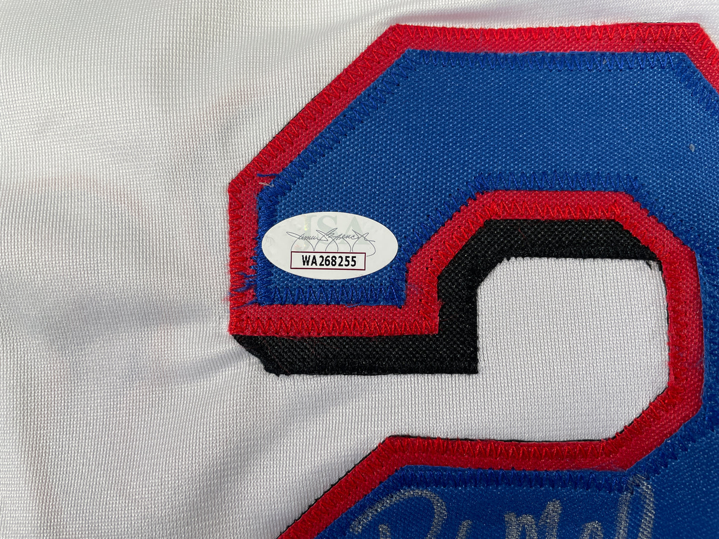 PAT MAHOMES SR. TEXAS RANGERS SIGNED JERSEY w/GO RANGERS XL JSA COA