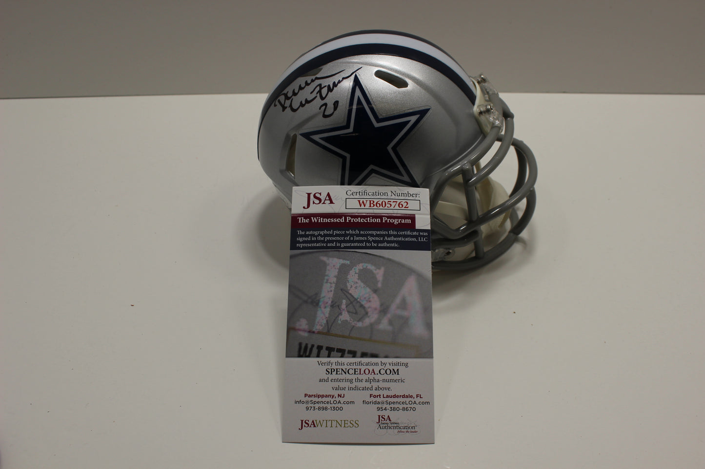 DARREN MCFADDEN SIGNED DALLAS COWBOYS Riddell MINI HELMET Razorbacks JSA COA