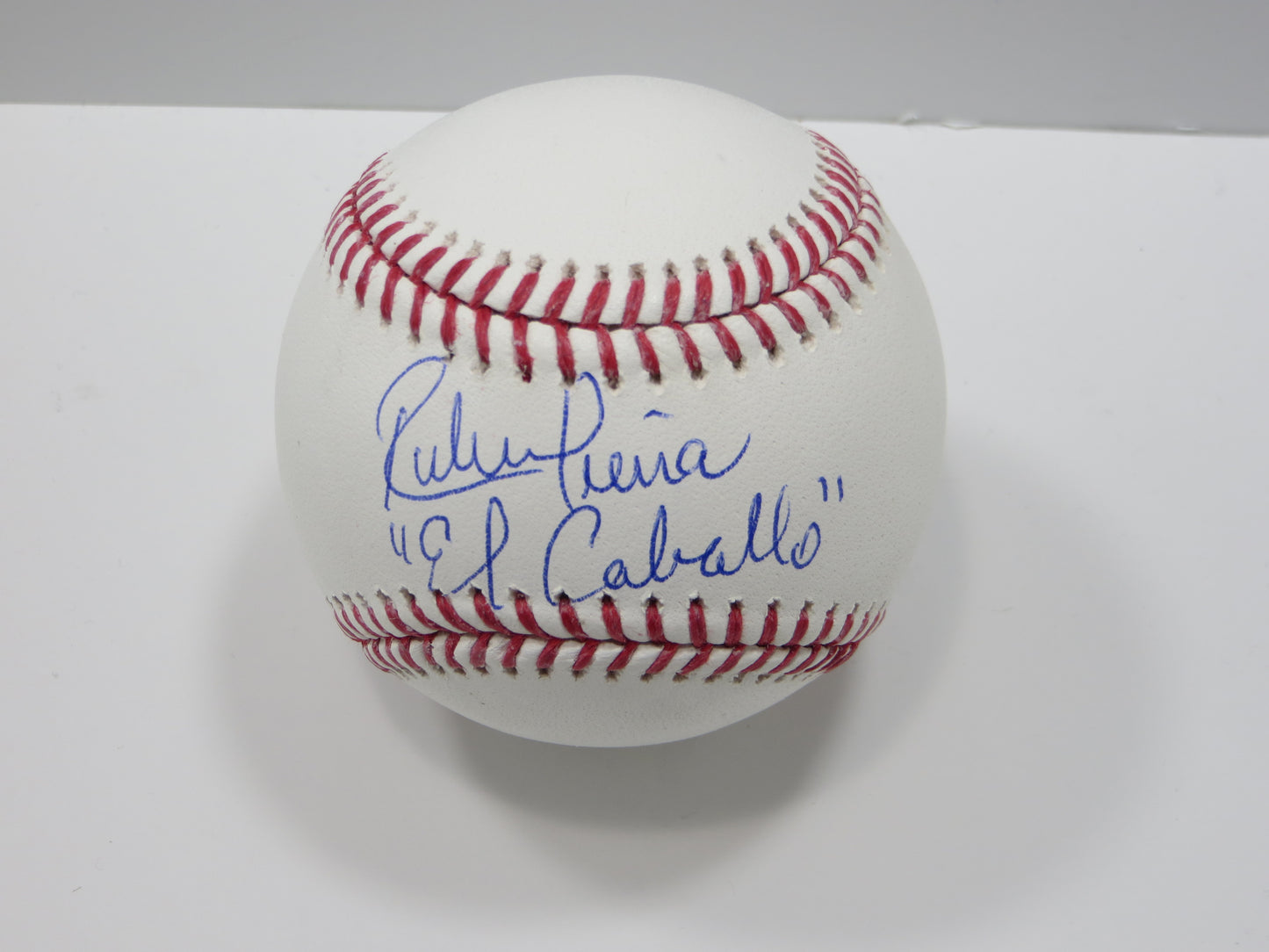 RUBEN SIERRA TEXAS RANGERS SIGNED Rawlings OML BASEBALL w/ElCaballo BAS