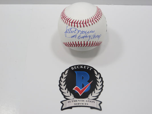 JULIO FRANCO TEXAS RANGERS SIGNED OML BASEBALL w/91BatChamp BAS