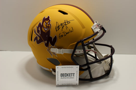 DANNY WHITE SIGNED ARIZONA STATE SUN DEVILS SIGNED FULL SIZE HELMET w/GoDevils Cowboys BAS