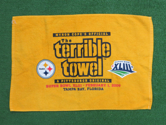PITTSBURGH STEELERS Myron Cope's Official Terrible Towel Super Bowl XLIII