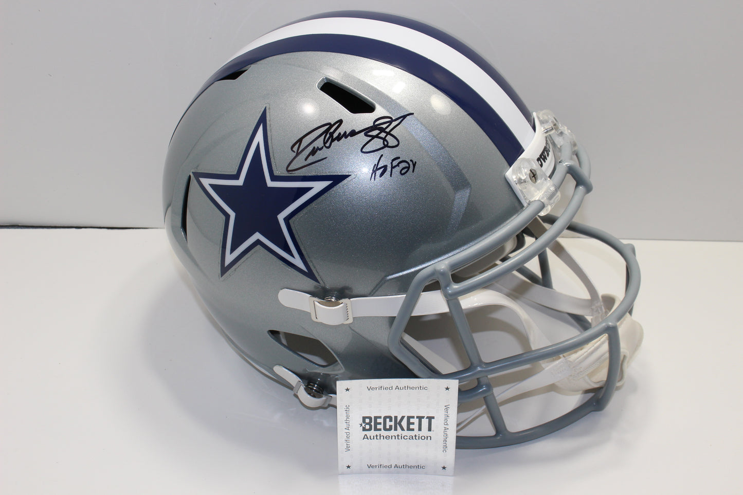 DREW PEARSON DALLAS COWBOYS SIGNED Riddell FULL SIZE Helmet w/HOF BAS COA