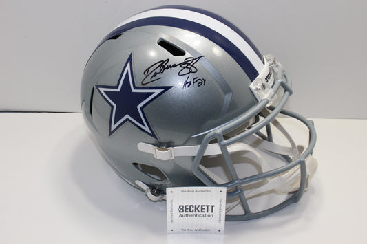 DREW PEARSON DALLAS COWBOYS SIGNED Riddell FULL SIZE Helmet w/HOF BAS COA