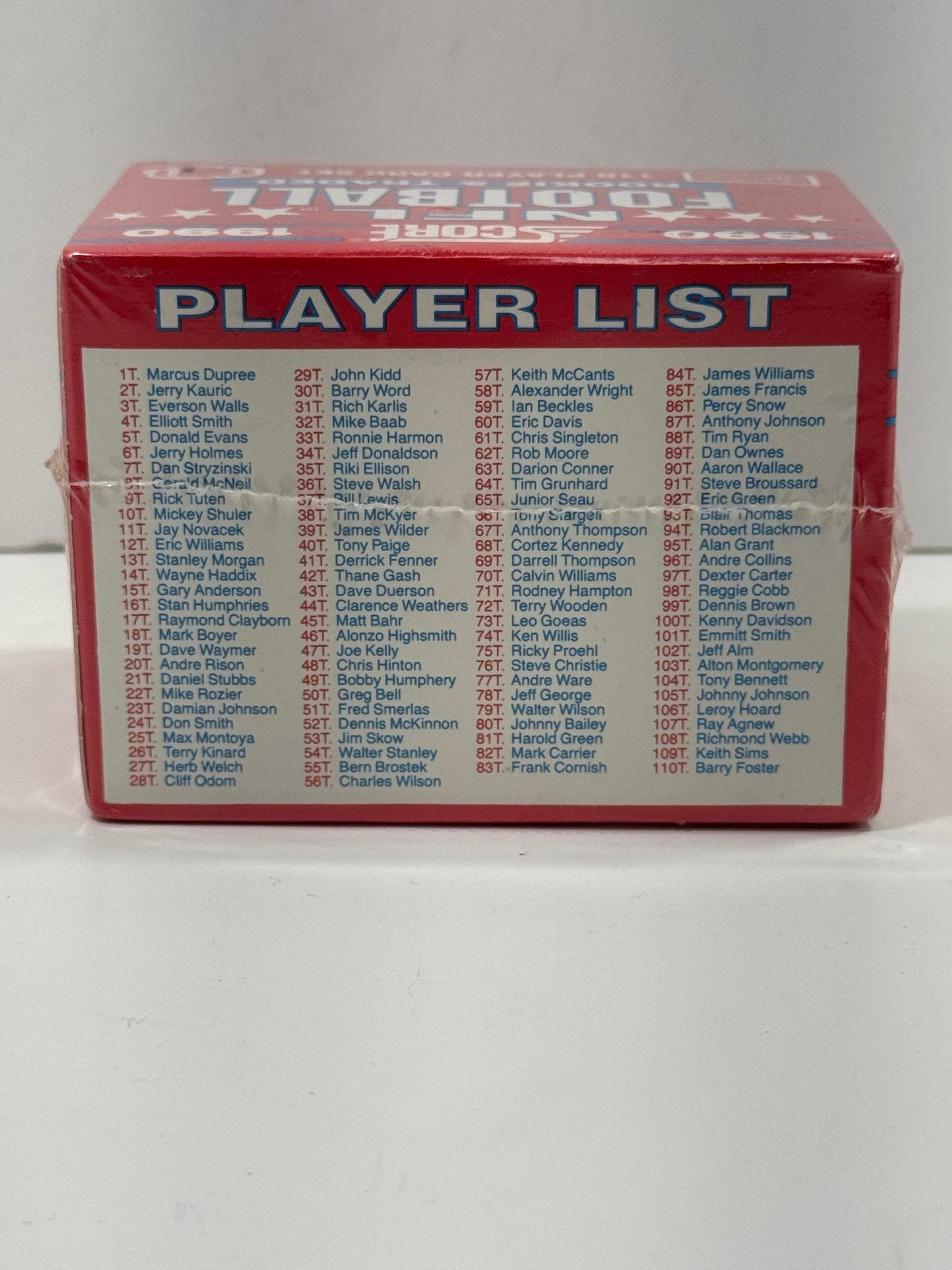 1990 Score Football Rookie & Traded 110-Player Card Set SEALED