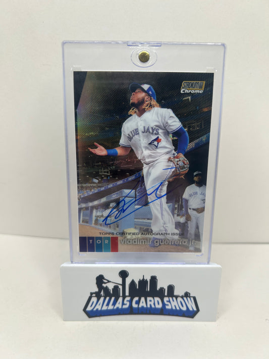 2020 Stadium Club Chrome VLADIMIR GUERRERO JR Auto Gold /50 Toronto Jays