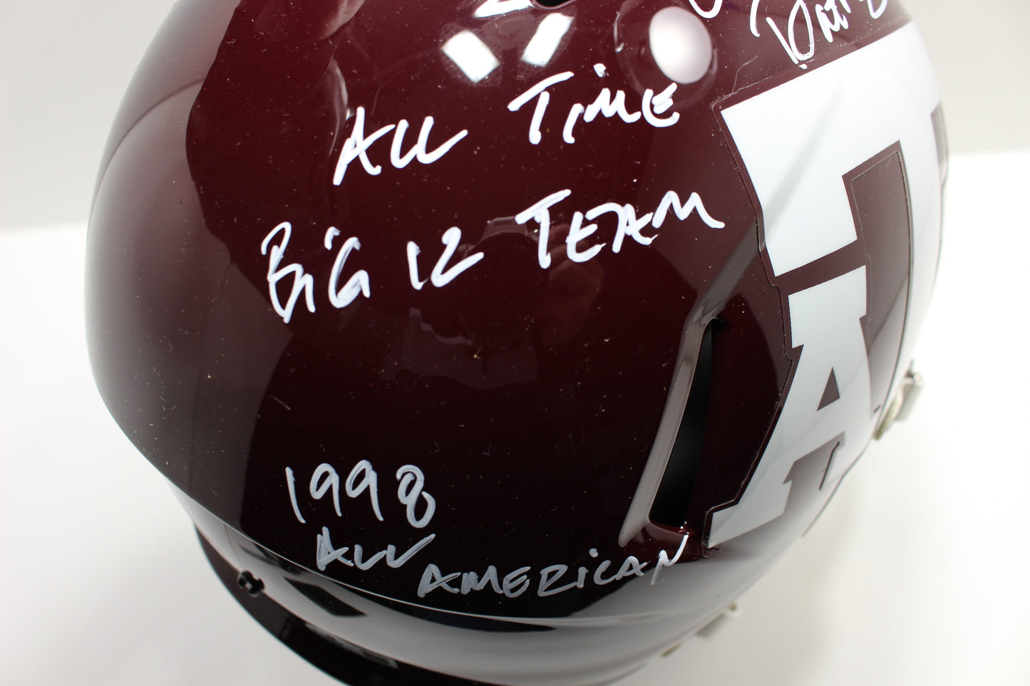DAT NGUYEN SIGNED TEXAS A&M AGGIES SIGNED FULL SIZE STATS HELMET Cowboys BAS