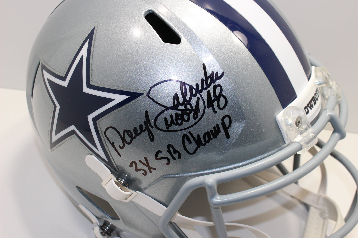 DARYL JOHNSTON SIGNED DALLAS COWBOYS FULL SIZE HELMET w/3xSBChamp BAS
