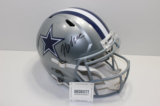 JAYDON BLUE SIGNED DALLAS COWBOYS Full Size HELMET Longhorns BAS COA