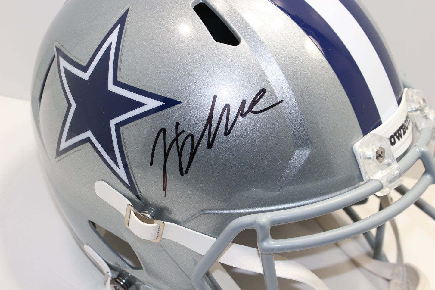 JAYDON BLUE SIGNED DALLAS COWBOYS Full Size HELMET Longhorns BAS COA