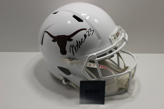 JAYDON BLUE SIGNED TEXAS LONGHORNS Full Size HELMET Dallas Cowboys BAS