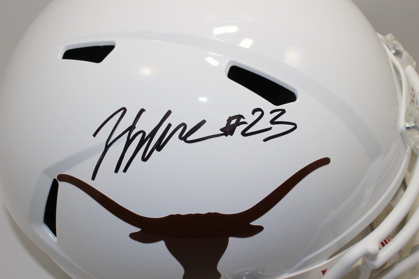 JAYDON BLUE SIGNED TEXAS LONGHORNS Full Size HELMET Dallas Cowboys BAS