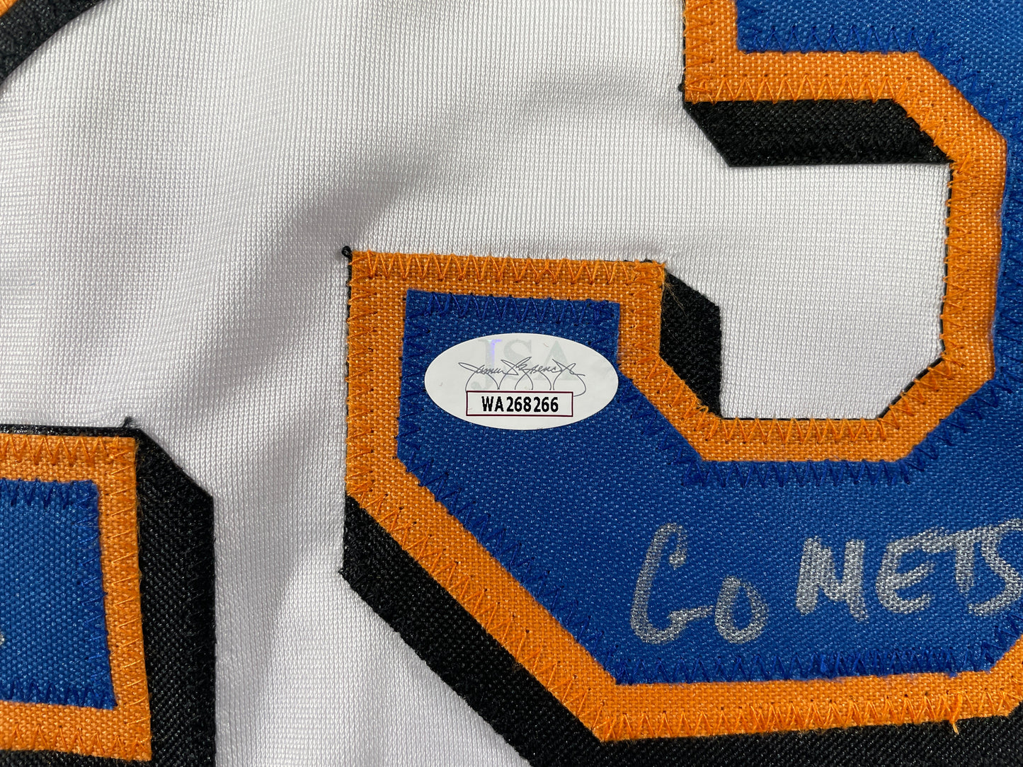 PAT MAHOMES SR. NEW YORK METS DUAL SIGNED JERSEY XL Chiefs JSA COA