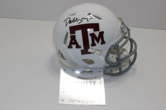 DAT NGUYEN SIGNED TEXAS A&M AGGIES SIGNED White MINI HELMET BAS