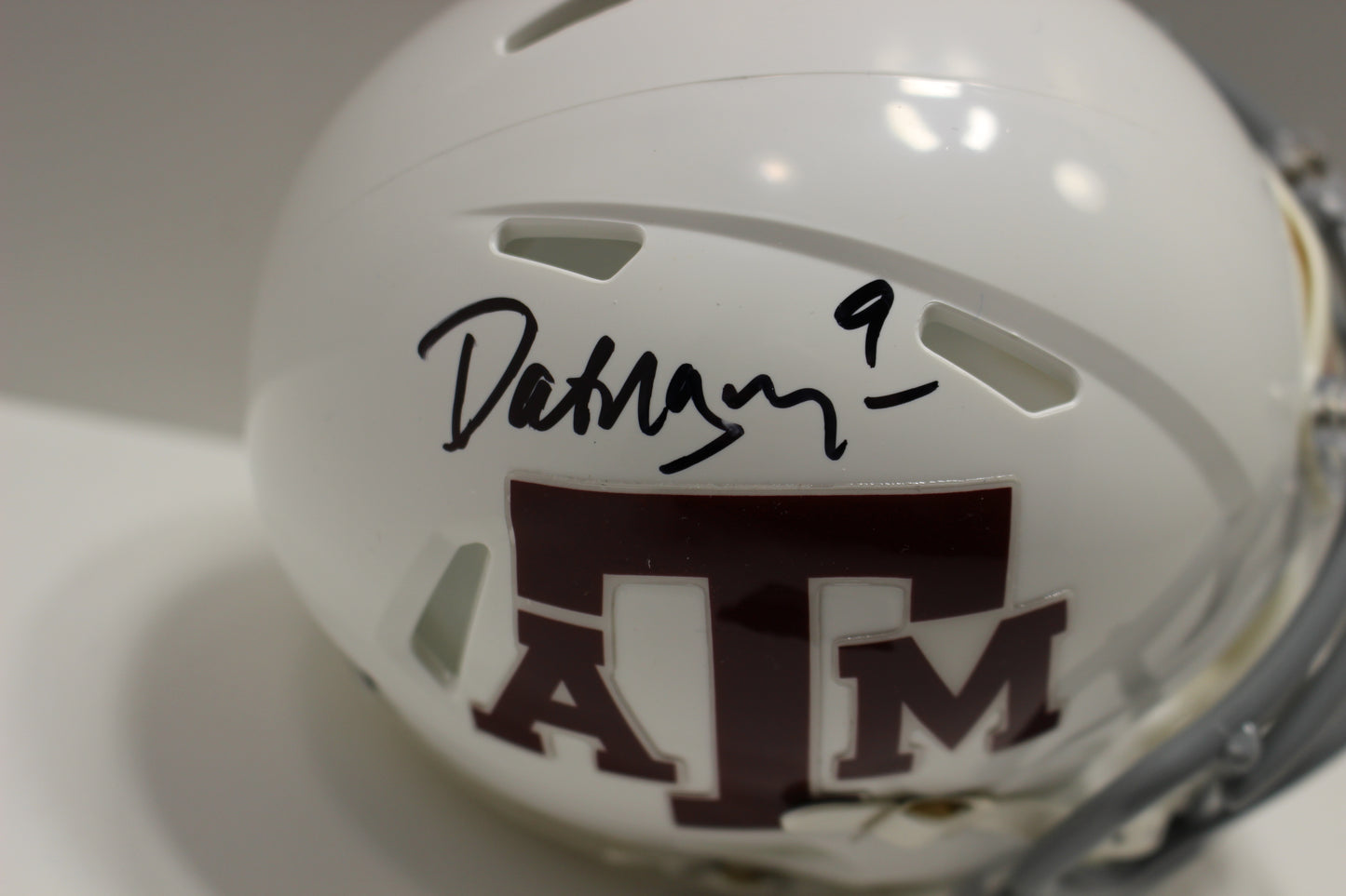 DAT NGUYEN SIGNED TEXAS A&M AGGIES SIGNED White MINI HELMET BAS