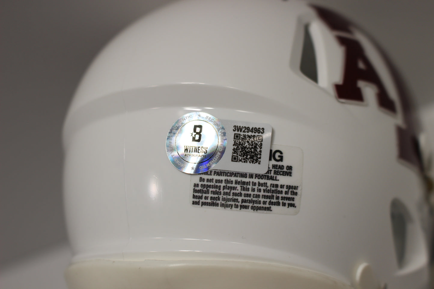DAT NGUYEN SIGNED TEXAS A&M AGGIES SIGNED White MINI HELMET BAS
