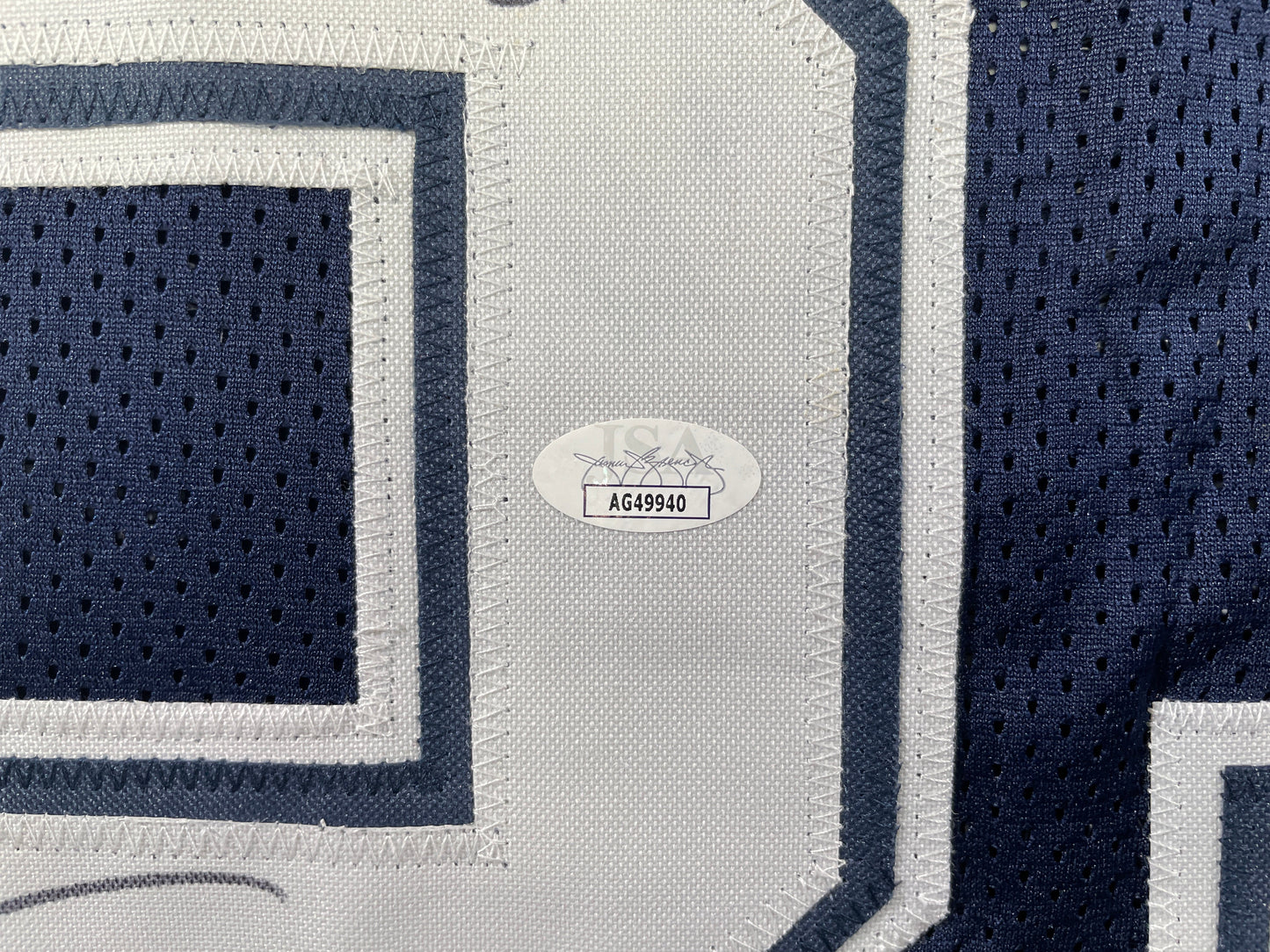 RAGHIB ROCKET ISMAIL DALLAS COWBOYS SIGNED ROAD JERSEY w/AMERICAS TEAM JSA