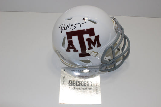 DAT NGUYEN SIGNED TEXAS A&M AGGIES SIGNED White MINI HELMET BAS