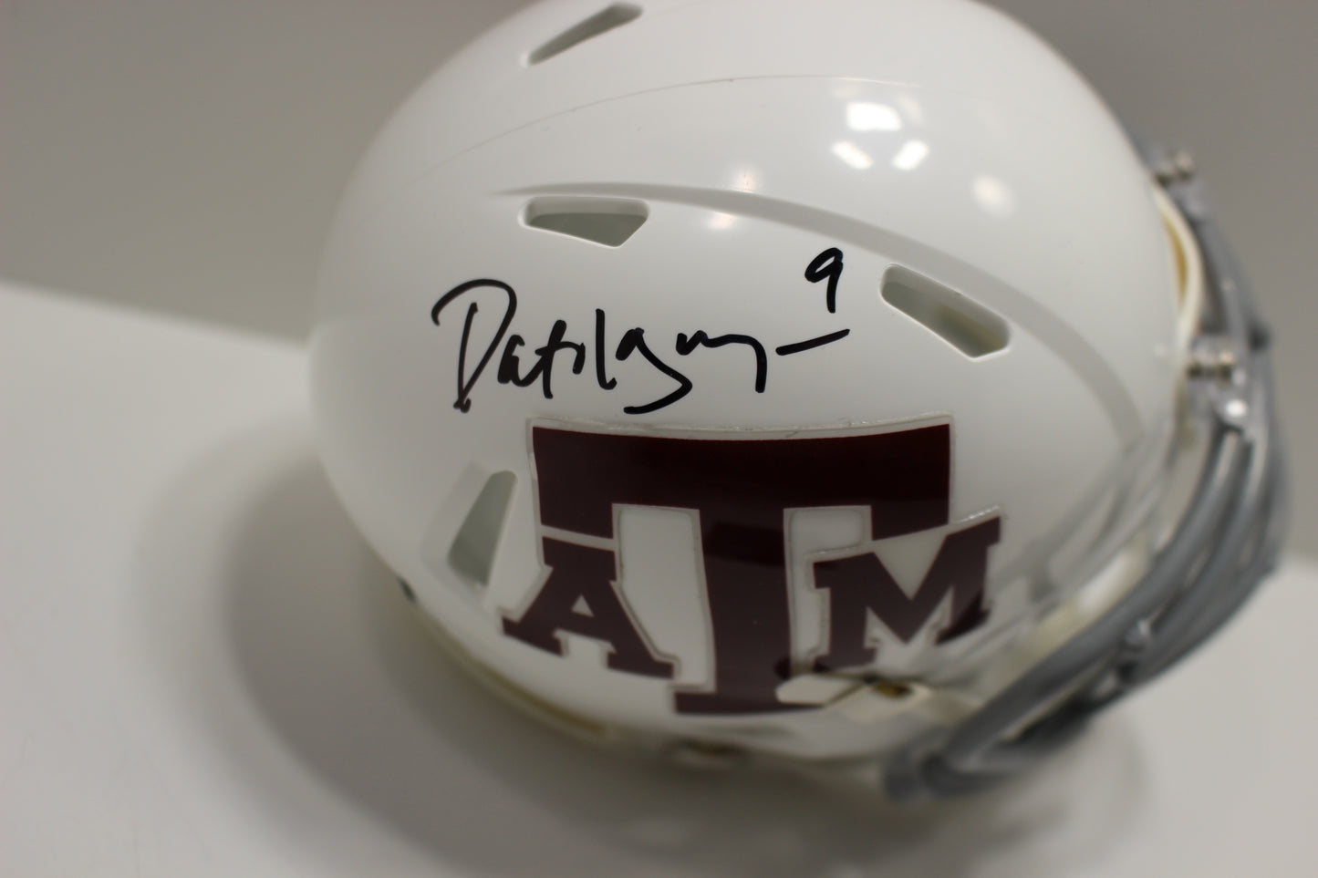 DAT NGUYEN SIGNED TEXAS A&M AGGIES SIGNED White MINI HELMET BAS