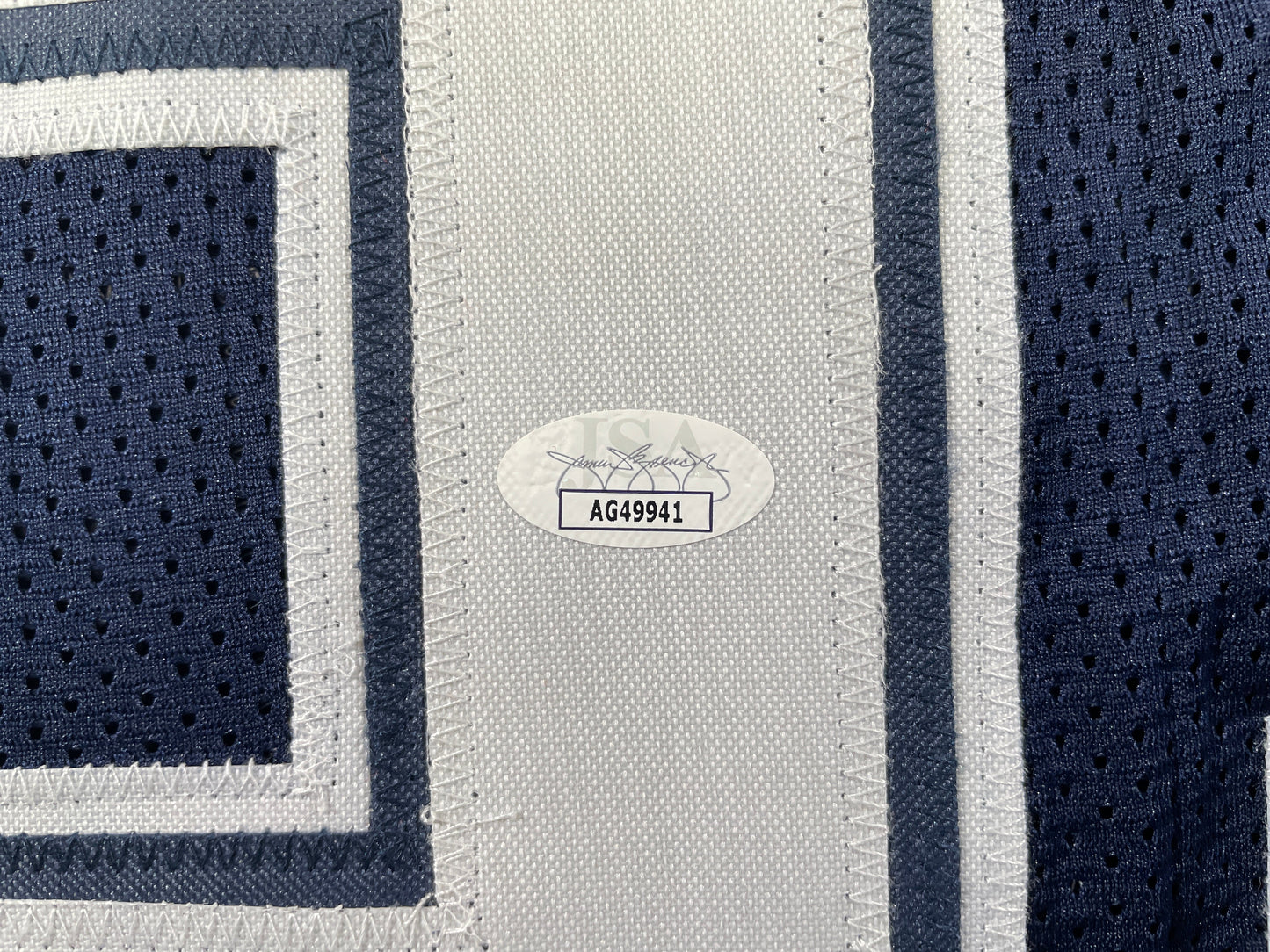 RAGHIB ROCKET ISMAIL DALLAS COWBOYS SIGNED ROAD JERSEY w/AMERICAS TEAM JSA