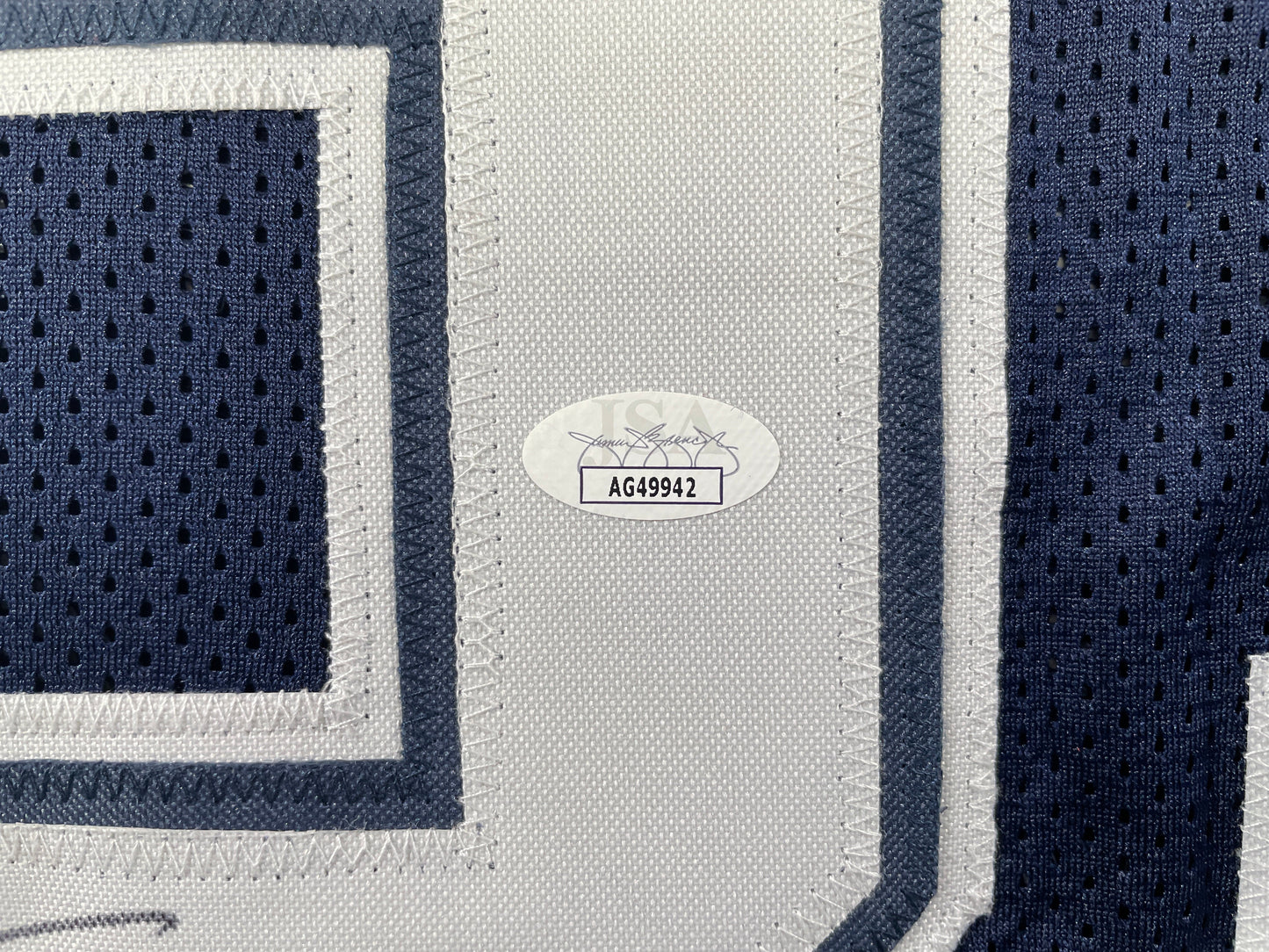 RAGHIB ROCKET ISMAIL DALLAS COWBOYS SIGNED ROAD JERSEY w/AMERICAS TEAM JSA