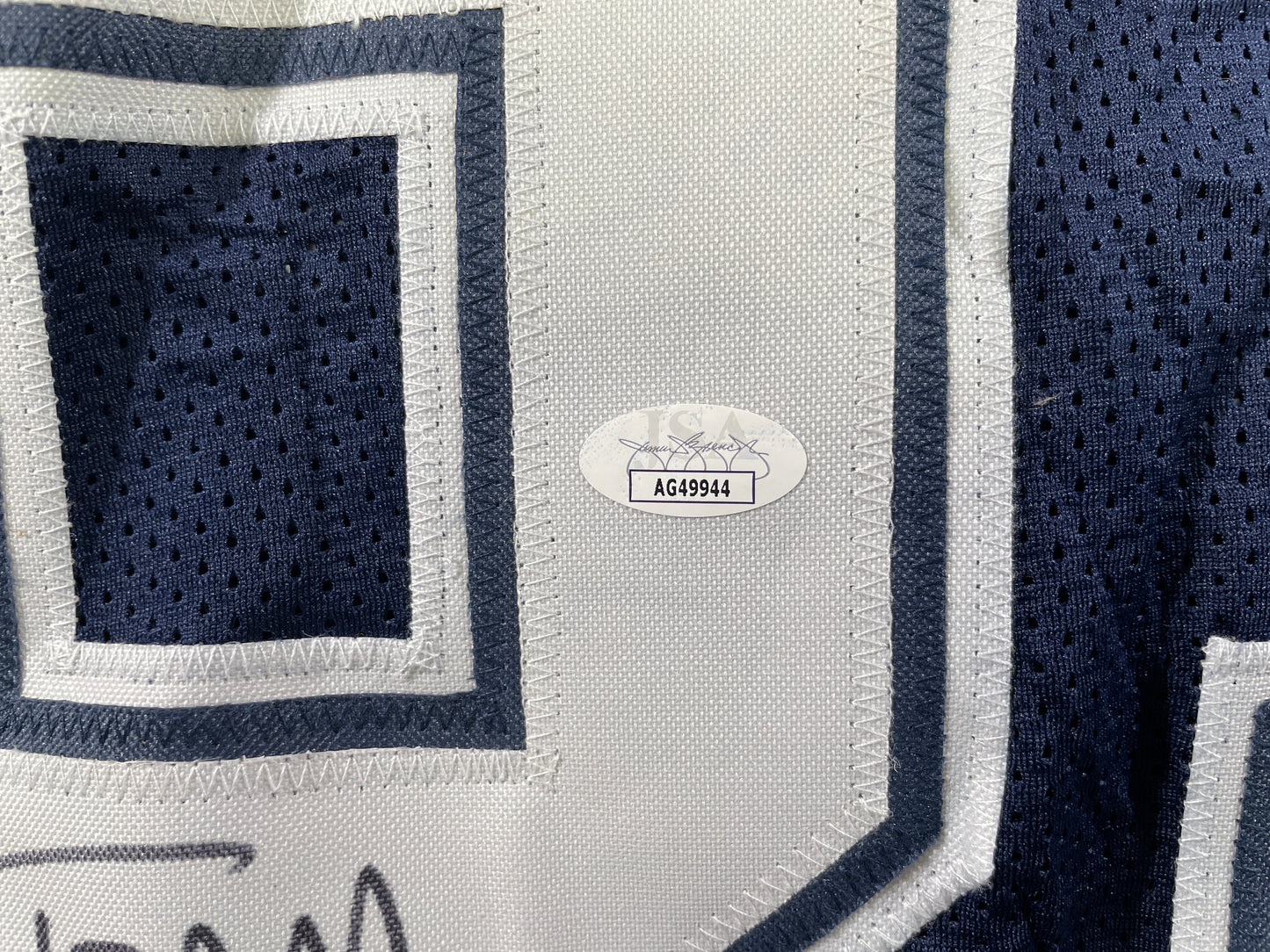 RAGHIB ROCKET ISMAIL DALLAS COWBOYS SIGNED ROAD JERSEY w/AMERICAS TEAM JSA