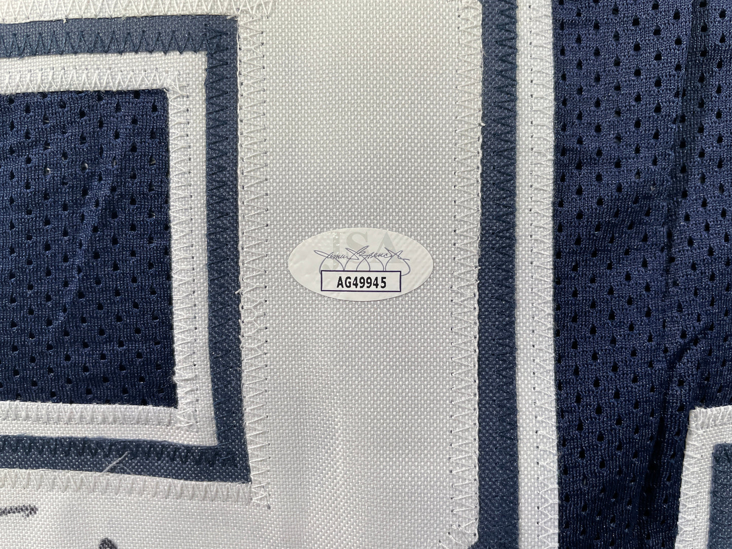 RAGHIB ROCKET ISMAIL DALLAS COWBOYS SIGNED ROAD JERSEY w/AMERICAS TEAM JSA