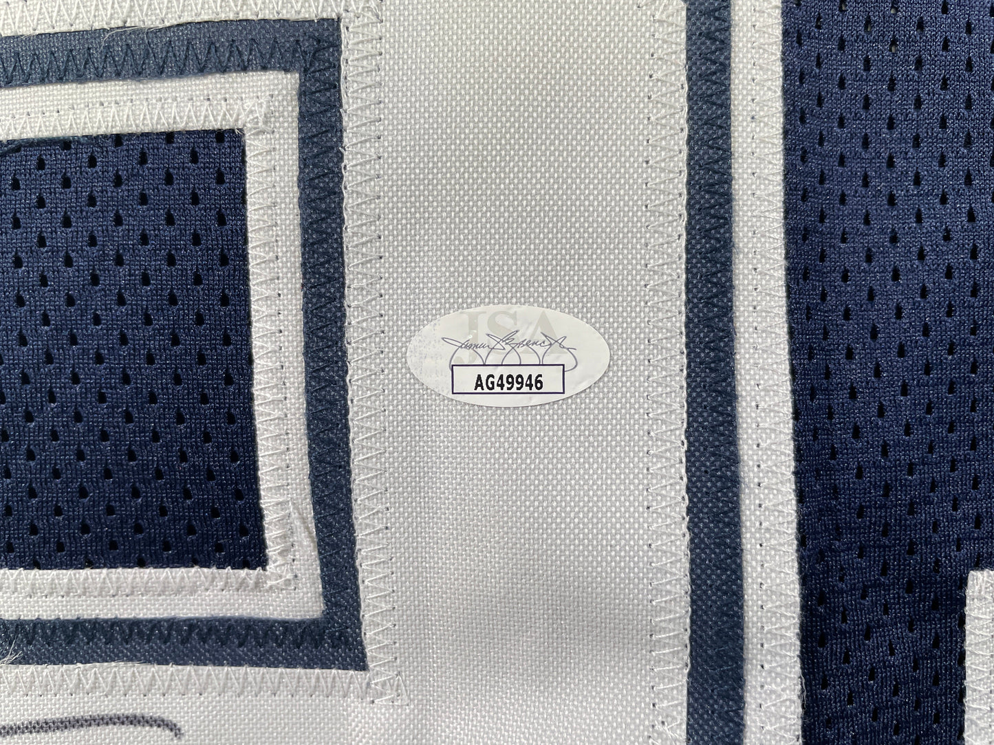 RAGHIB ROCKET ISMAIL DALLAS COWBOYS SIGNED ROAD JERSEY w/AMERICAS TEAM JSA