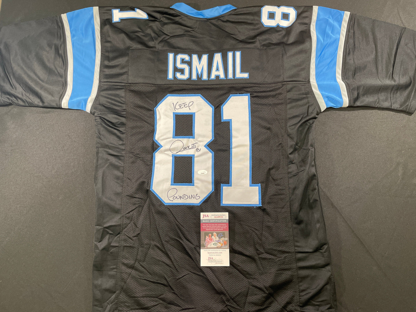 RAGHIB ROCKET ISMAIL CAROLINA PANTHERS SIGNED JERSEY Argonauts Cowboys JSA COA