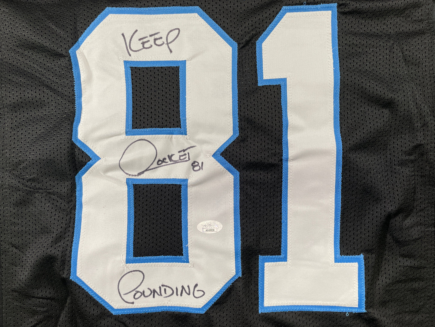 RAGHIB ROCKET ISMAIL CAROLINA PANTHERS SIGNED JERSEY Argonauts Cowboys JSA COA