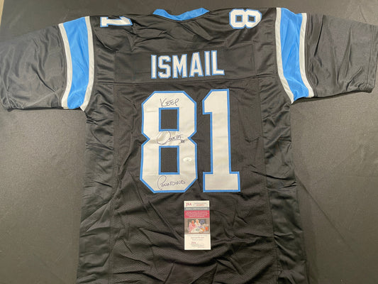 RAGHIB ROCKET ISMAIL CAROLINA PANTHERS SIGNED JERSEY Argonauts Cowboys JSA COA