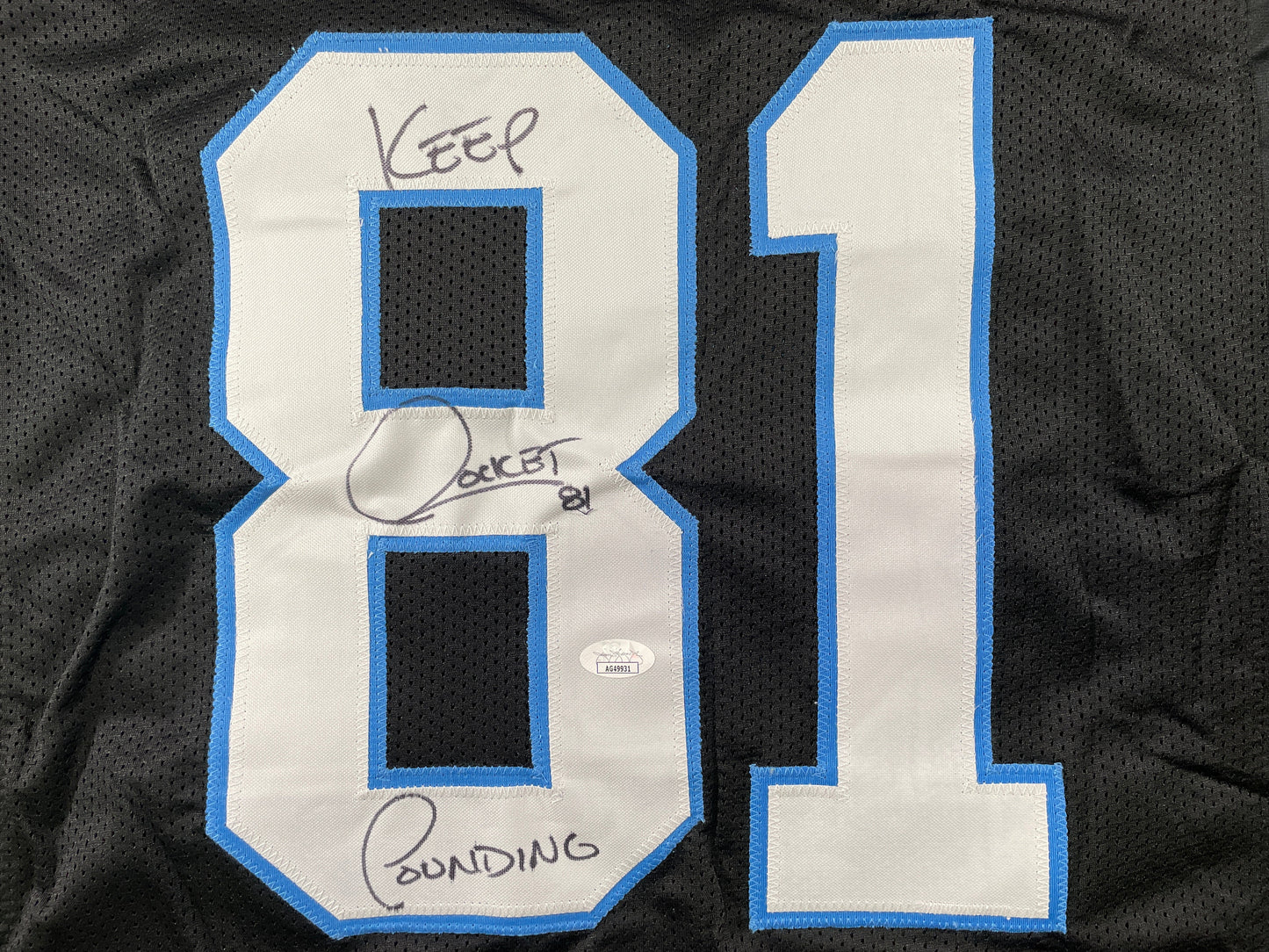 RAGHIB ROCKET ISMAIL CAROLINA PANTHERS SIGNED JERSEY Argonauts Cowboys JSA COA