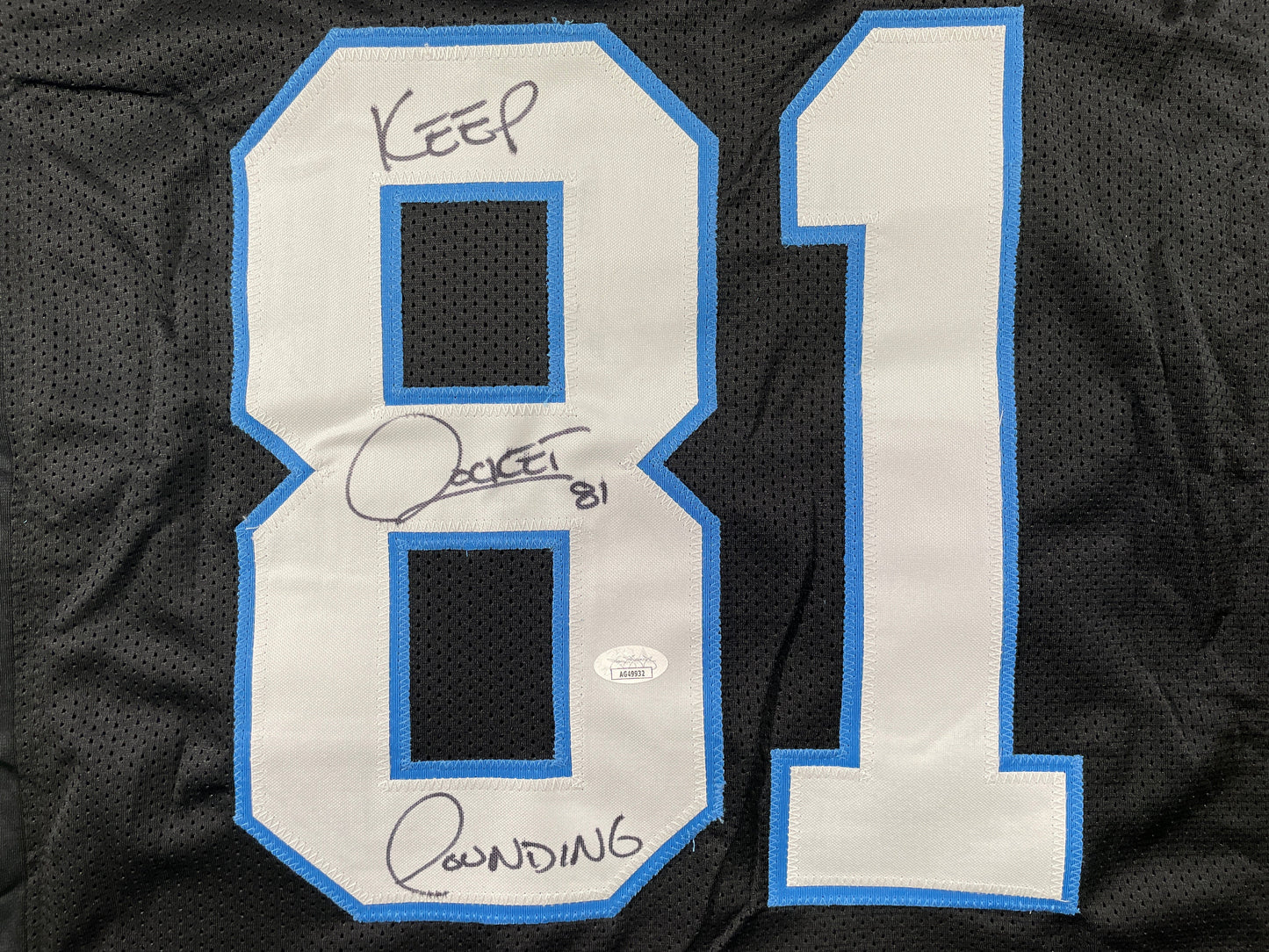 RAGHIB ROCKET ISMAIL CAROLINA PANTHERS SIGNED JERSEY Argonauts Cowboys JSA COA