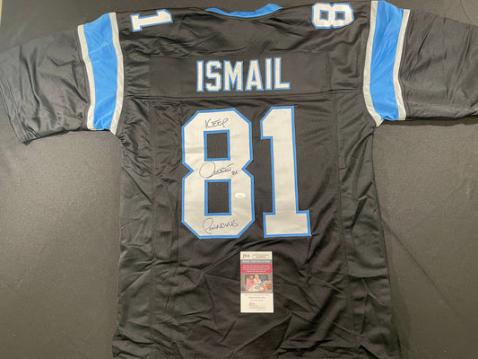 RAGHIB ROCKET ISMAIL CAROLINA PANTHERS SIGNED JERSEY Argonauts Cowboys JSA COA