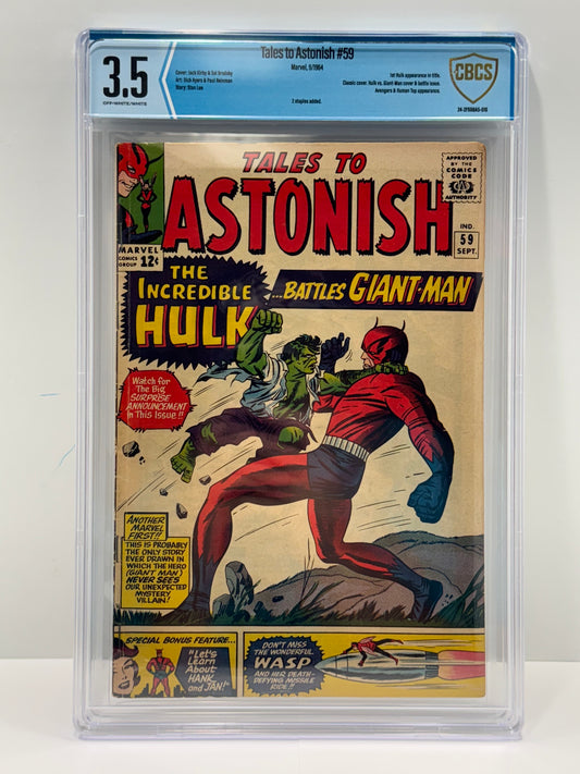 Tales To Astonish #59 CBCS 3.5 MARVEL COMICS 1964 1st Appearance of Hulk in Title
