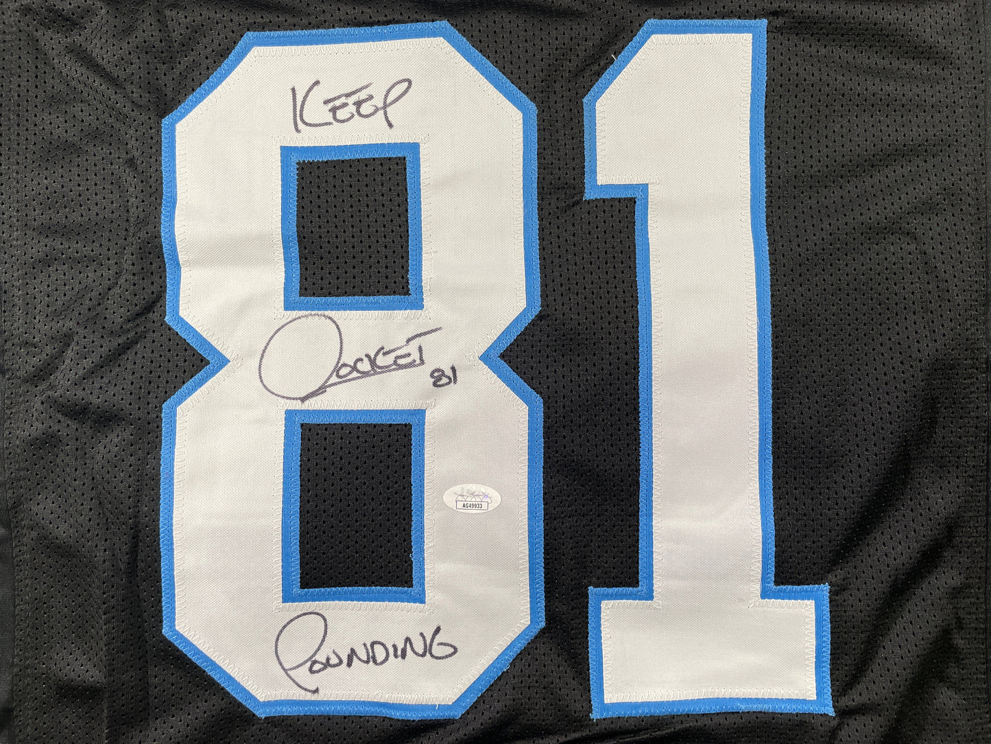 RAGHIB ROCKET ISMAIL CAROLINA PANTHERS SIGNED JERSEY Argonauts Cowboys JSA COA