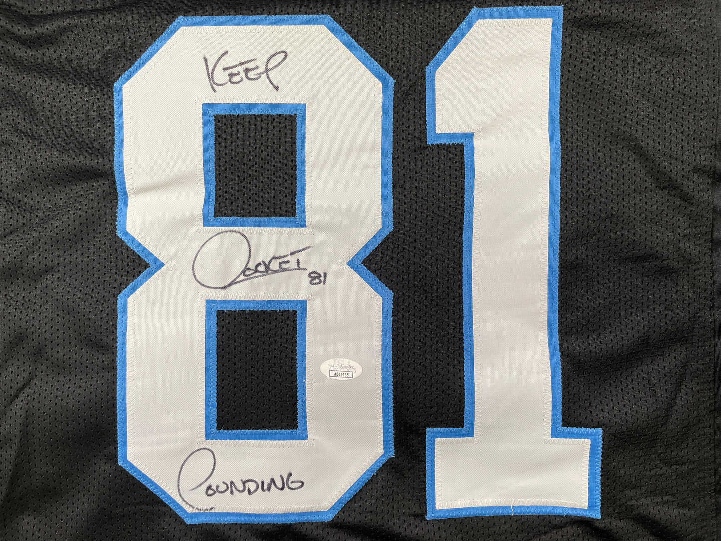 RAGHIB ROCKET ISMAIL CAROLINA PANTHERS SIGNED JERSEY Argonauts Cowboys JSA COA