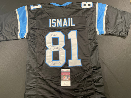 RAGHIB ROCKET ISMAIL CAROLINA PANTHERS SIGNED JERSEY Argonauts Cowboys JSA COA