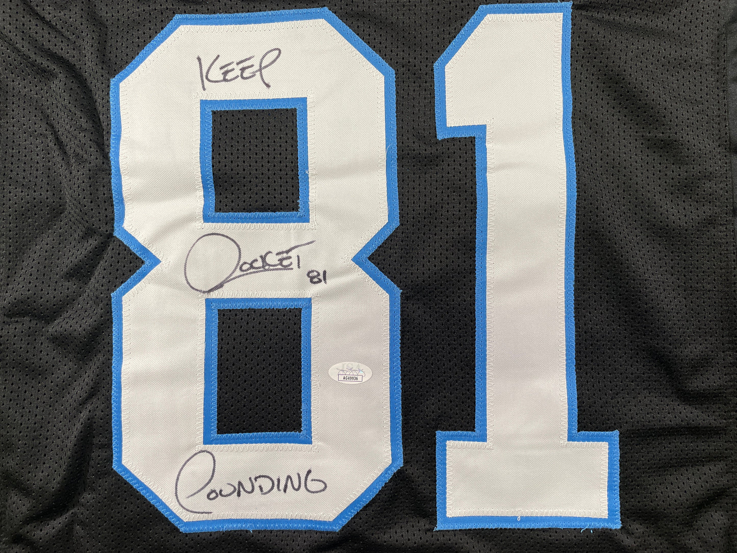 RAGHIB ROCKET ISMAIL CAROLINA PANTHERS SIGNED JERSEY Argonauts Cowboys JSA COA