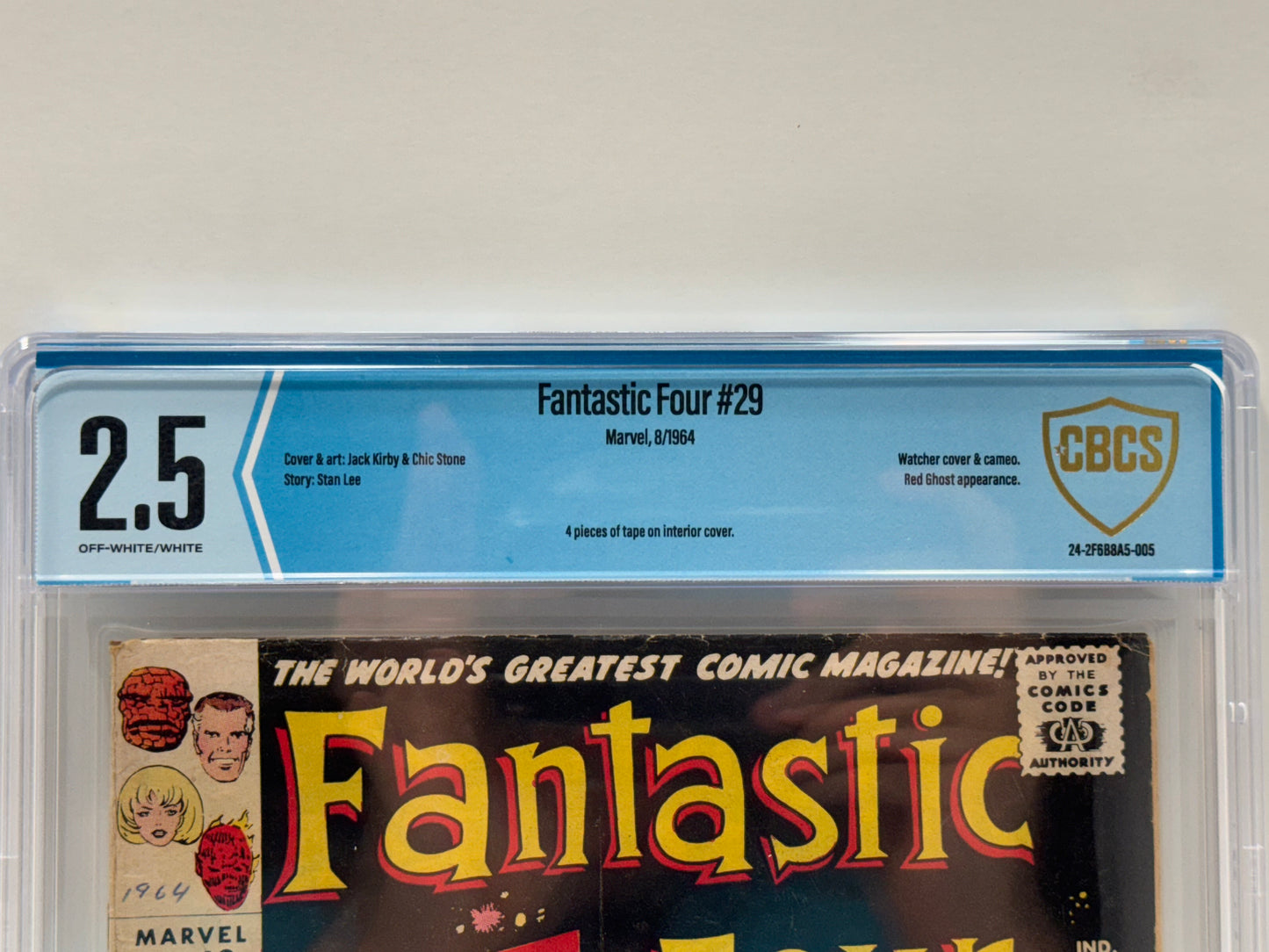 Fantastic Four #29 (Marvel Comics August 1964) Watchers And Red Ghost CBCS 2.5