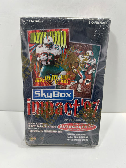 1997 Fleer Skybox Impact NFL Football Trading Cards Factory Sealed Hobby Box