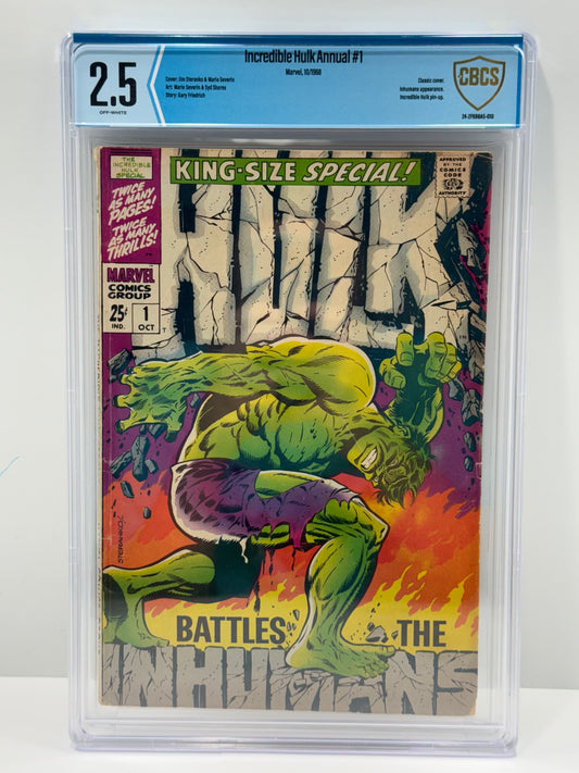 Incredible Hulk Annual #1 vs INHUMANS 1968 classic STERANKO League Evil CBCS 2.5