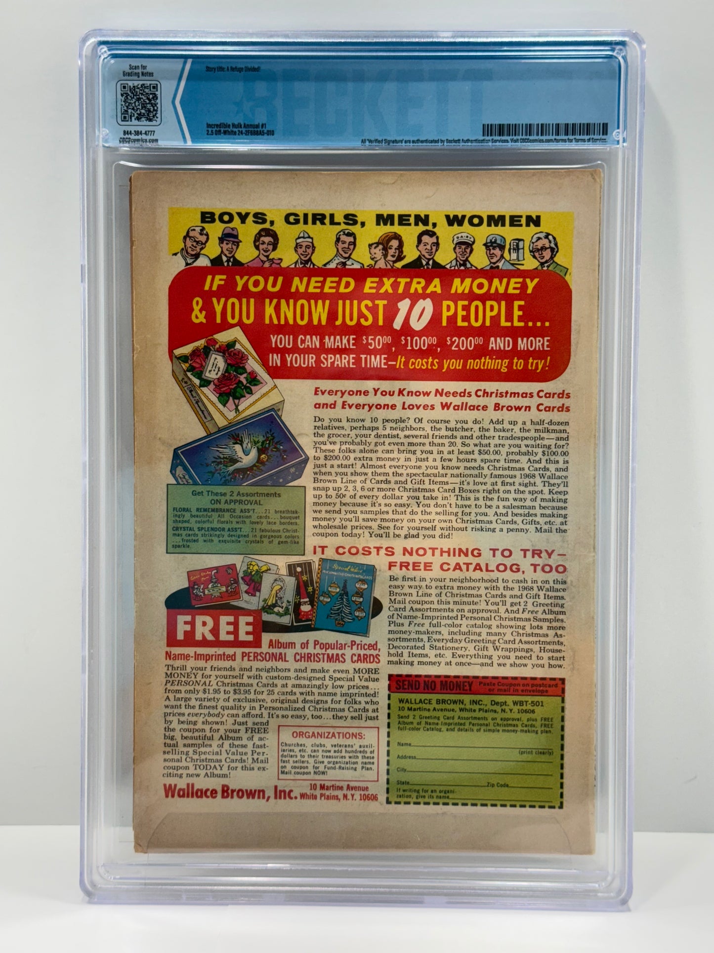 Incredible Hulk Annual #1 vs INHUMANS 1968 classic STERANKO League Evil CBCS 2.5