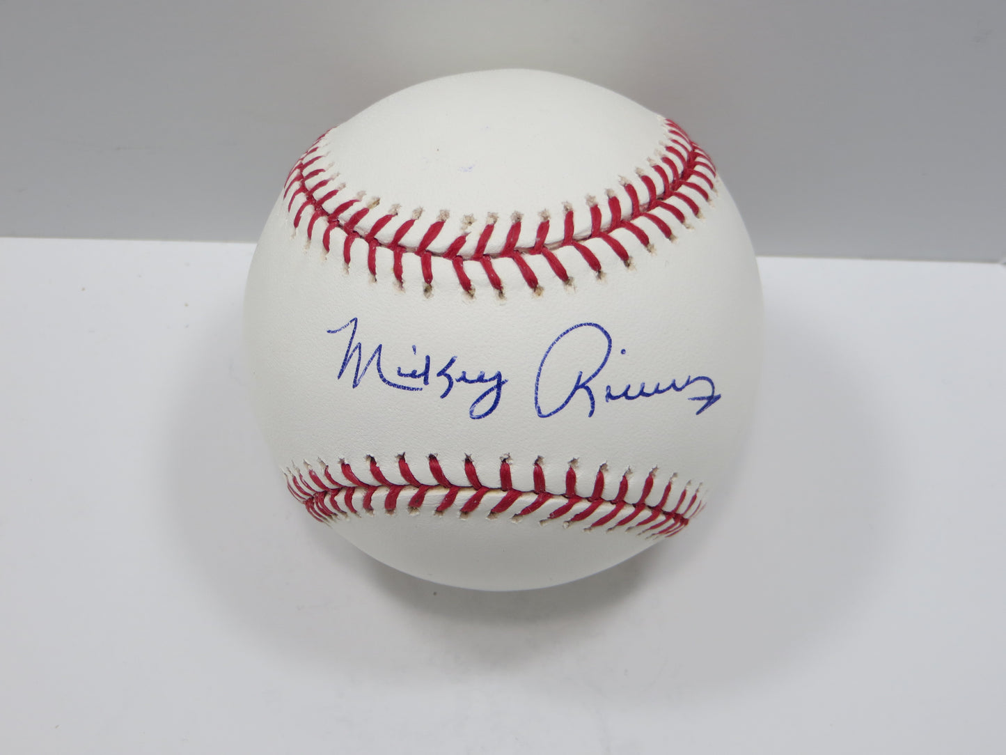 MICKEY RIVERS NEW YORK YANKEES SIGNED Rawlings OML Baseball TriStar