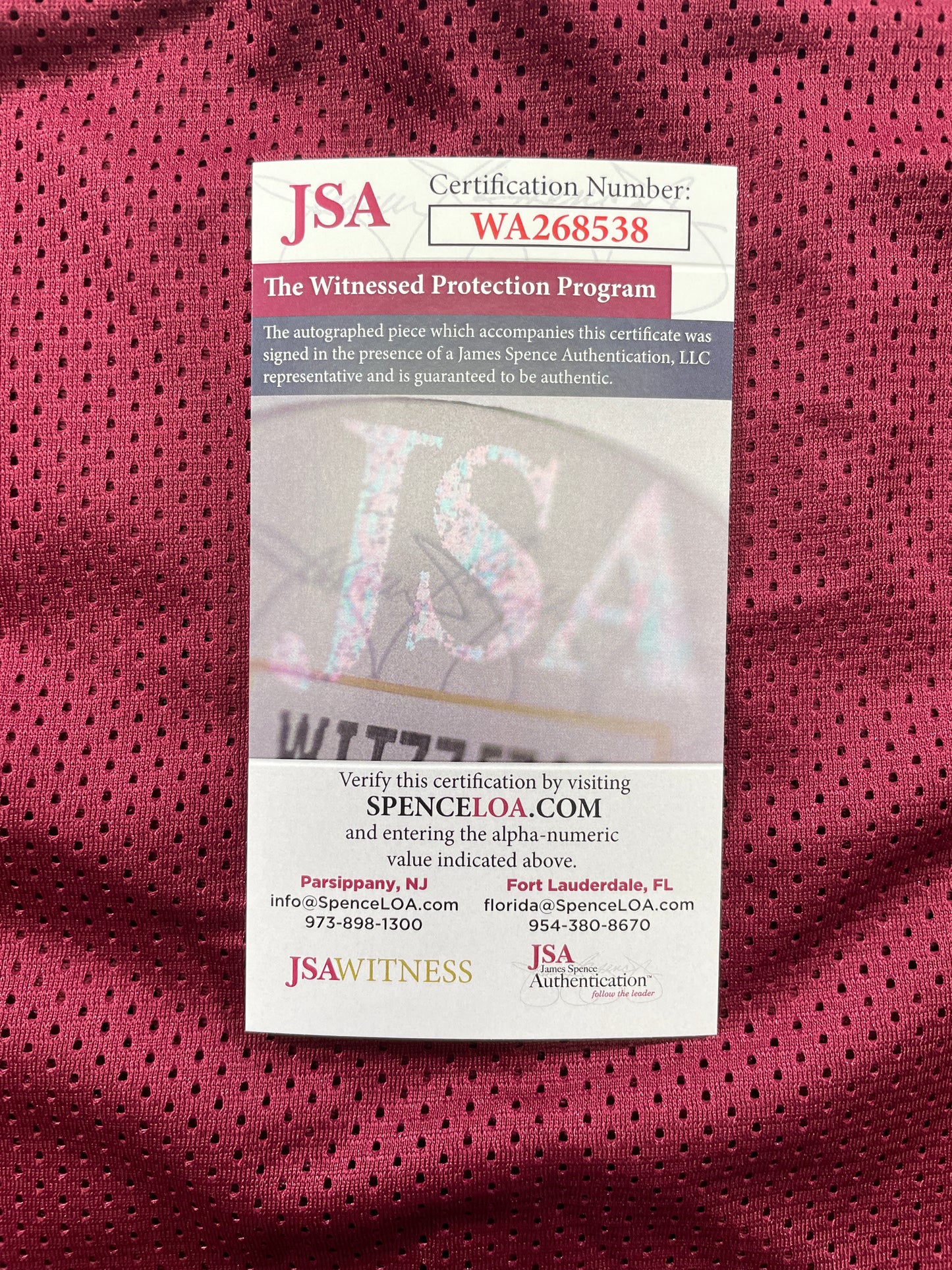 MARVIN MIMS Oklahoma OU Sooners SIGNED JERSEY DENVER BRONCOS XL JSA COA