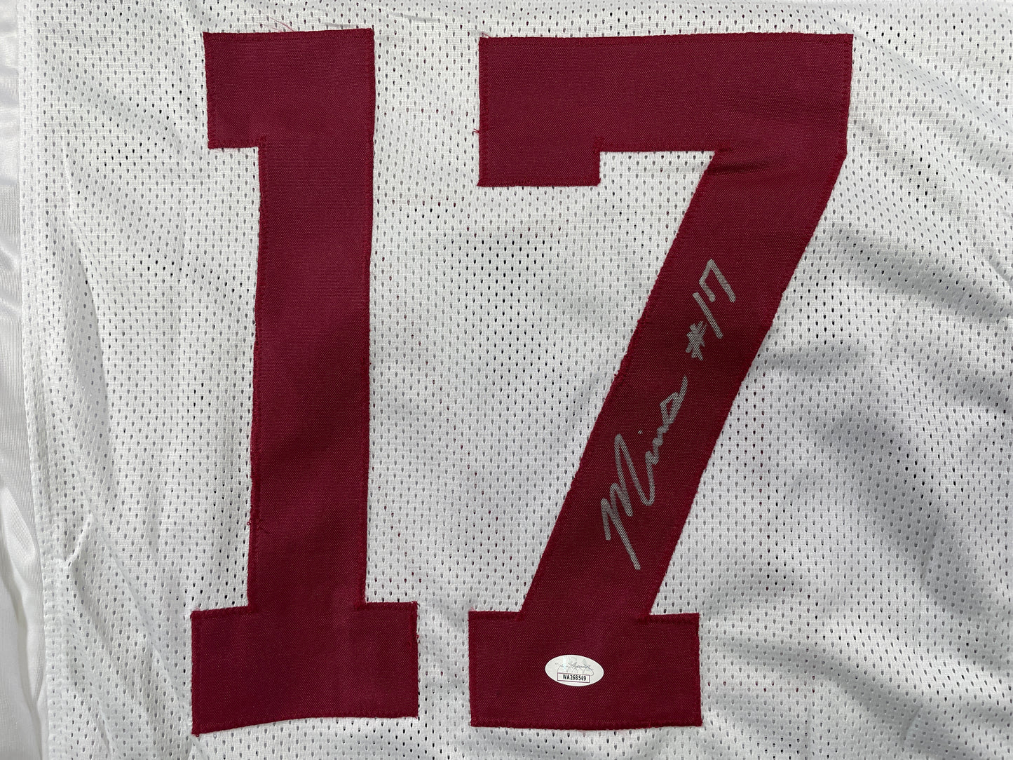 MARVIN MIMS Oklahoma OU Sooners WHITE SIGNED JERSEY DENVER BRONCOS XL JSA