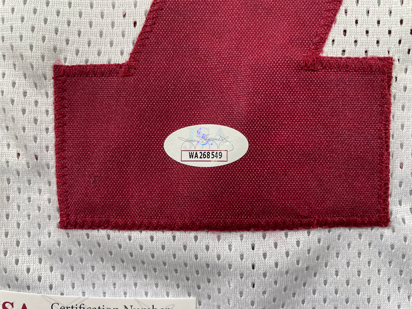 MARVIN MIMS Oklahoma OU Sooners WHITE SIGNED JERSEY DENVER BRONCOS XL JSA