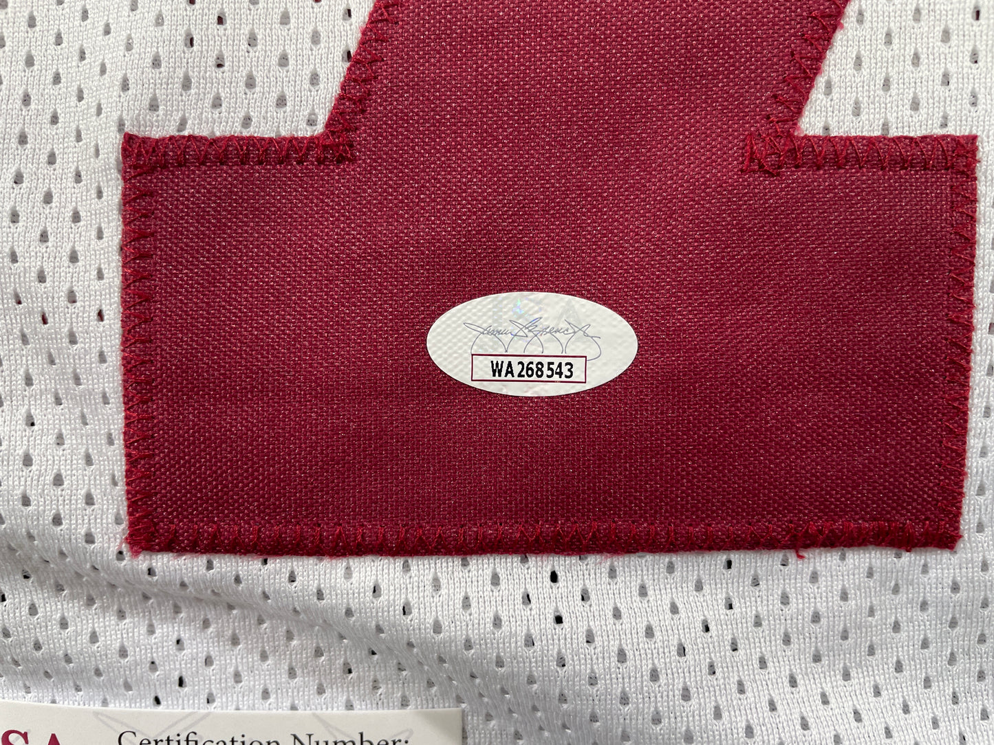 MARVIN MIMS Oklahoma OU Sooners WHITE SIGNED JERSEY DENVER BRONCOS XL JSA